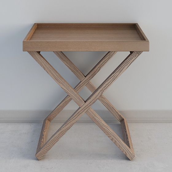 X-Cross Leg Side Table 3D model