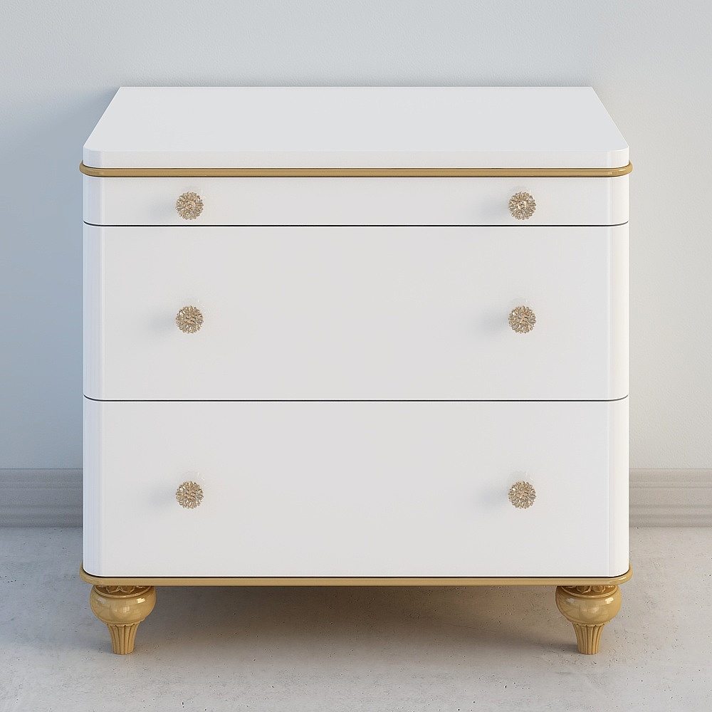 Flowers are scented with three bedside tables