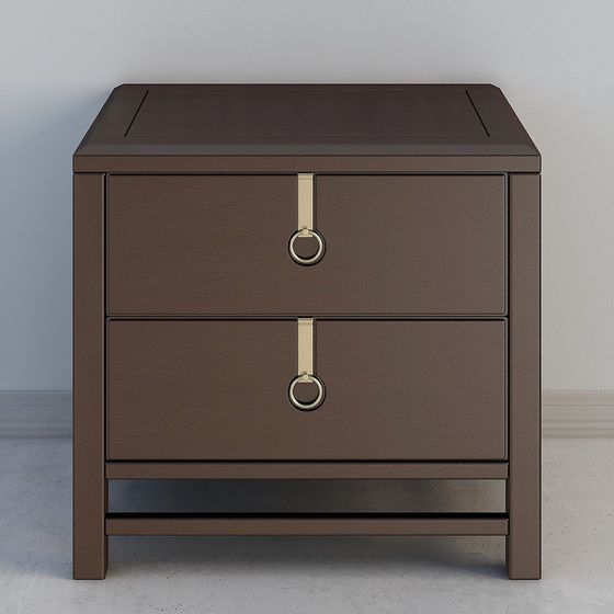 Minimalist Nightstand 3D model for Modern Interiors