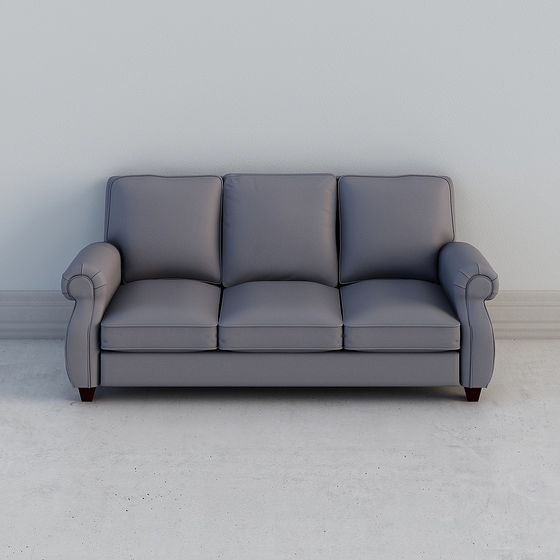 Elegant Low-Poly Sofa 3D model for Modern Interiors