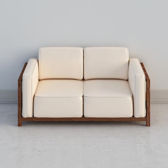 Urban Comfort Low-Poly Sofa 3D model