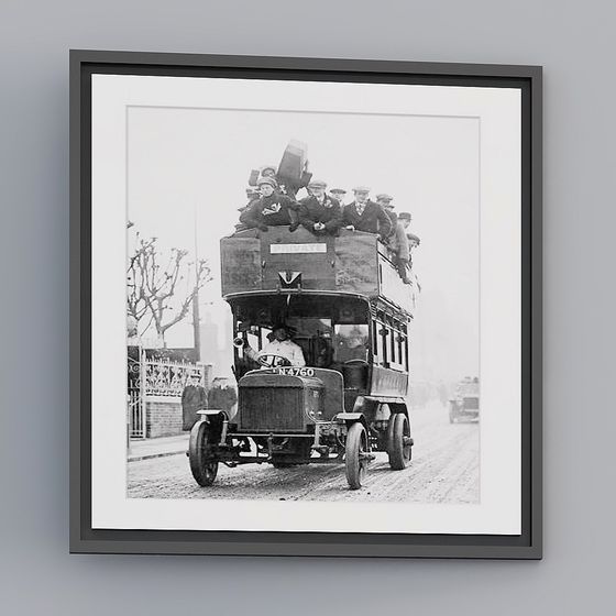 Classic Vintage Double-Decker Bus 3D model