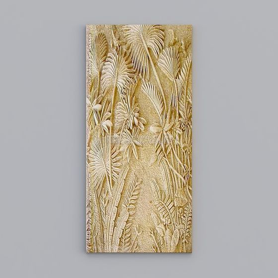 Golden Jungle Panel 3D Model for Creative Projects