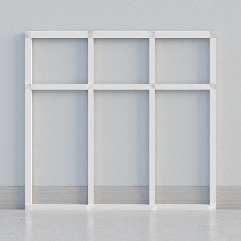 Minimalist Grid Shelf 3D model