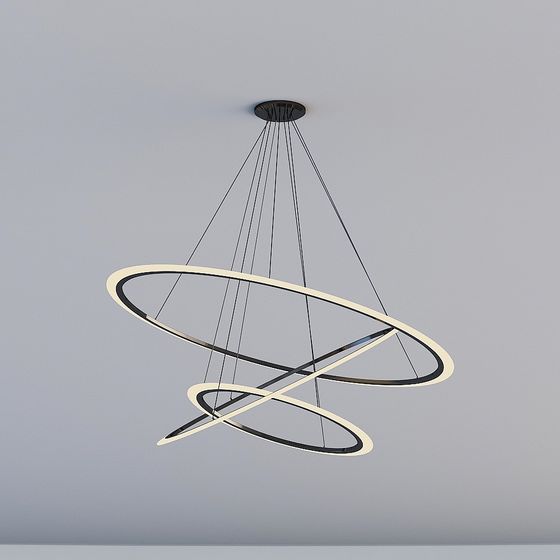 Luminous Ring Pendant Light 3D model