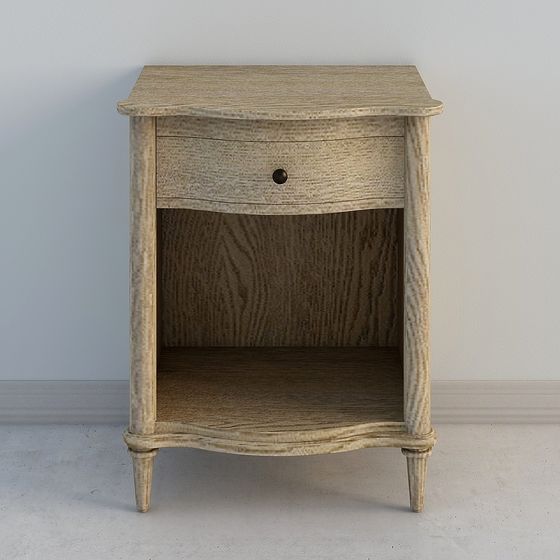 Vintage Bedside Table 3D model for Modern Design