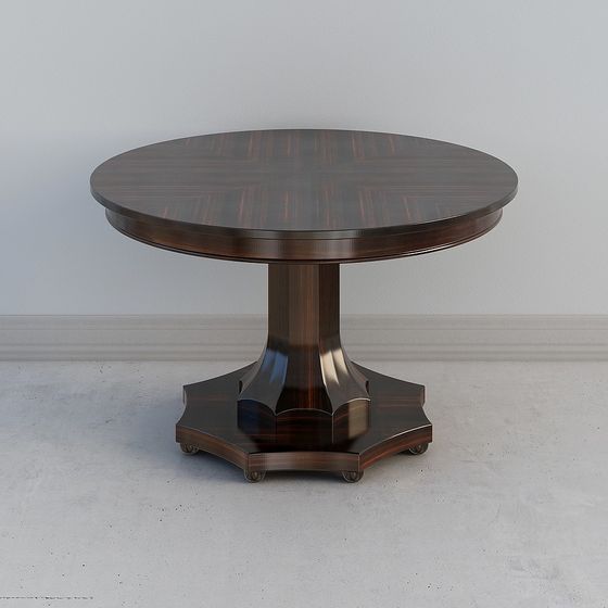 Sophisticated Round Table 3D model for Upscale Interiors