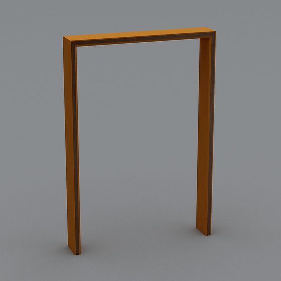 Stylish Minimalist Door Frame 3D model for Creative Projects