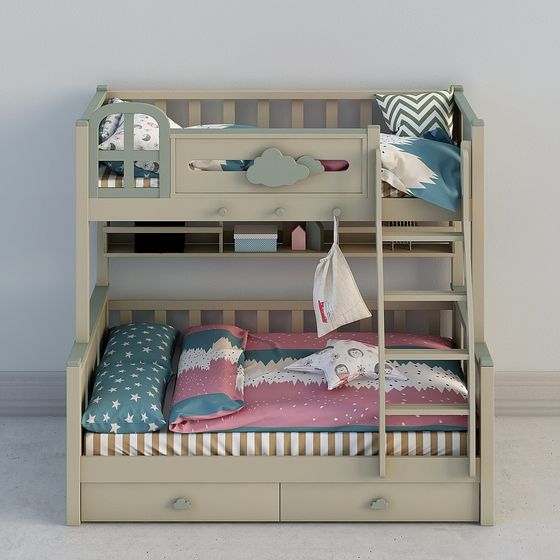 유판 아트 드림하우스 공주 하이로우 트윈침대 어린이 벙커침대 T형