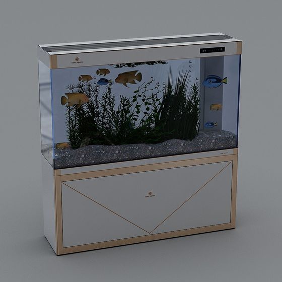 Stylish Modern Aquarium 3D Model for Creative Projects