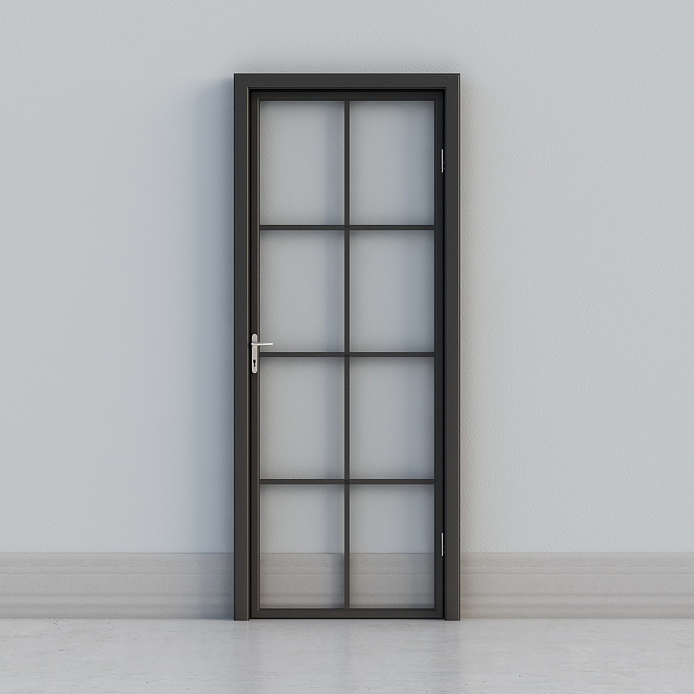 Porcelain swimming black flat open door - left open