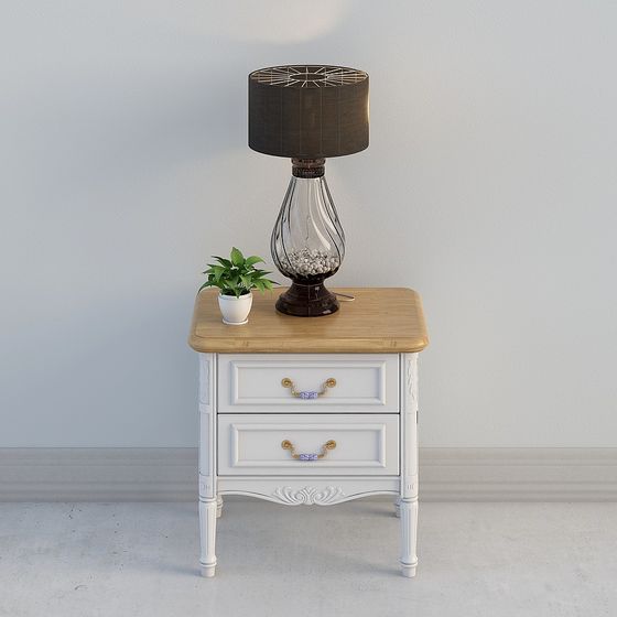 Vintage Nightstand 3D model for Modern Interiors