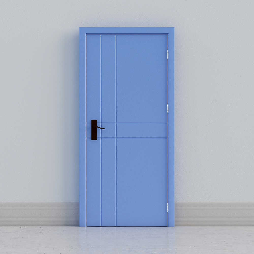 Porte bleue moderne