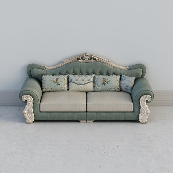 Vintage Elegance Sofa 3D model
