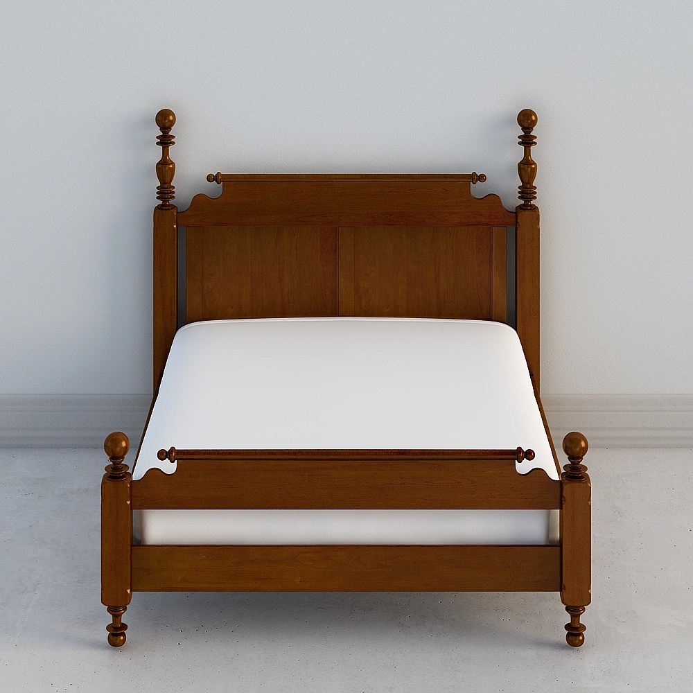 American country house Ball column 71 inch emperor bed summer cherry color