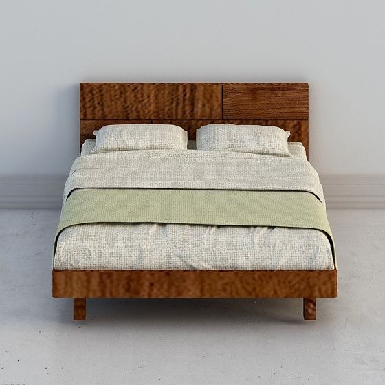 Modern Minimalist Bed Frame 3D model