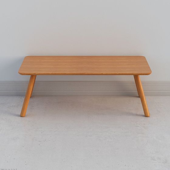 Contemporary Wooden Bench 3D model for Modern Spaces