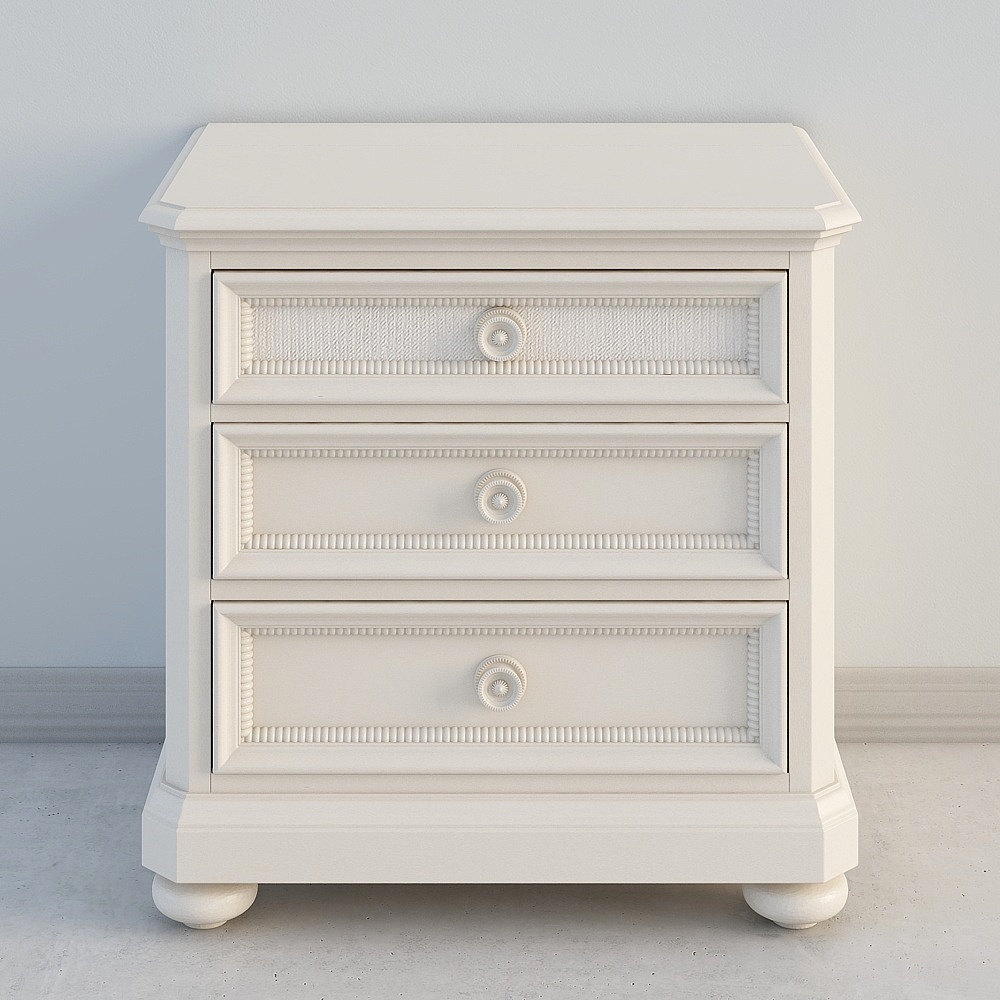 Table de chevet en parchemin blanc de 26 pouces des jardins de jasmin