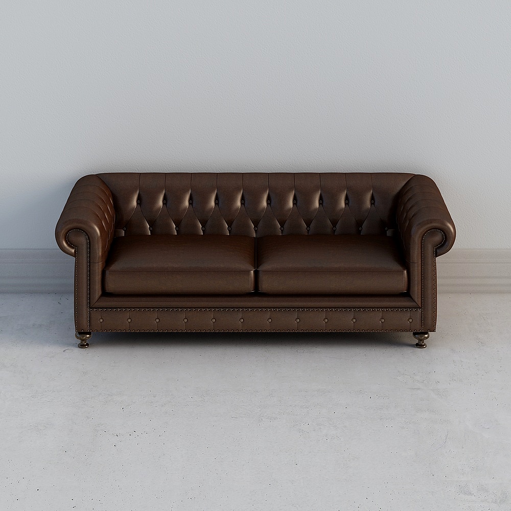 Canapé trois places en cuir Andrea