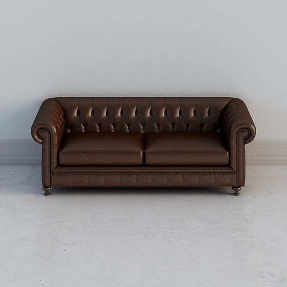 Canapé trois places en cuir Andrea