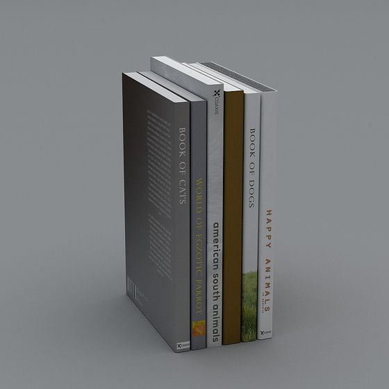 Elegant Book Collection 3D model for Creative Projects