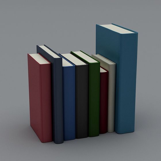 Colorful Book 3D Model - Low Poly Design