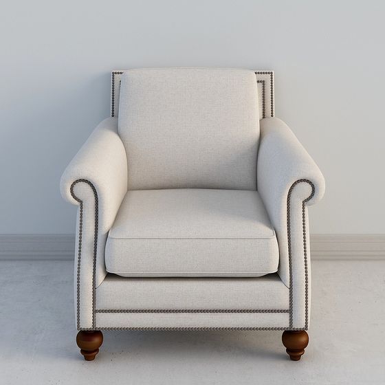 Cozy Reading Chair 3D model for Modern Homes