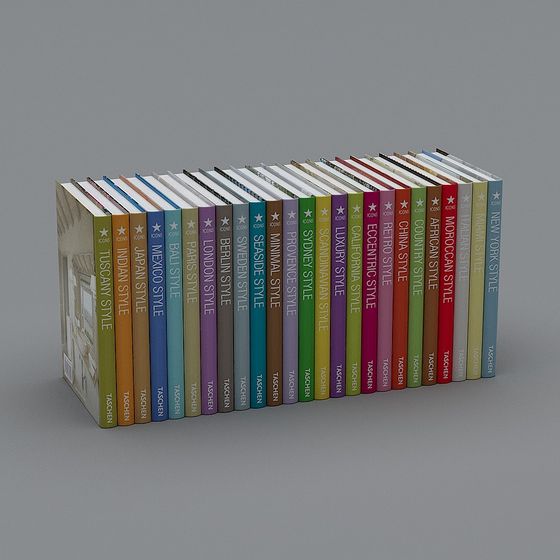 Colorful Book Models 3D model Set for Creative Projects