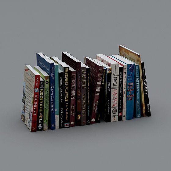 Charming Low-Poly Bookshelf 3D model for Creative Spaces