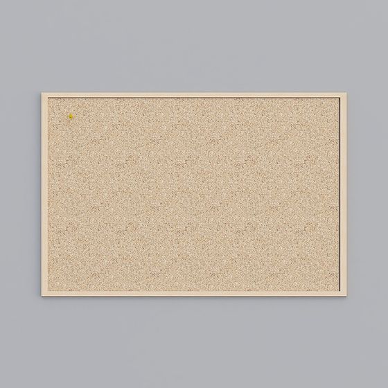 Cork Bulletin Board 3D model
