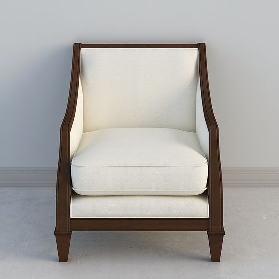 Elegant Low-Poly Armchair 3D model