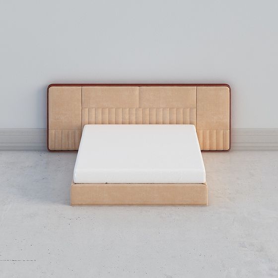 Stylish Low-Poly Bed Frame 3D model for Creative Projects