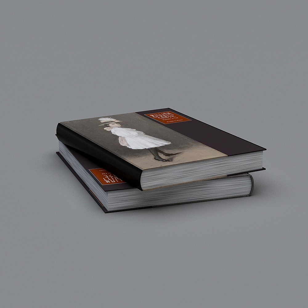 Vintage Book Stack 3D model