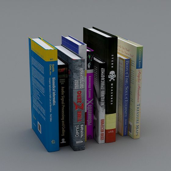 Stylish Bookshelf 3D model