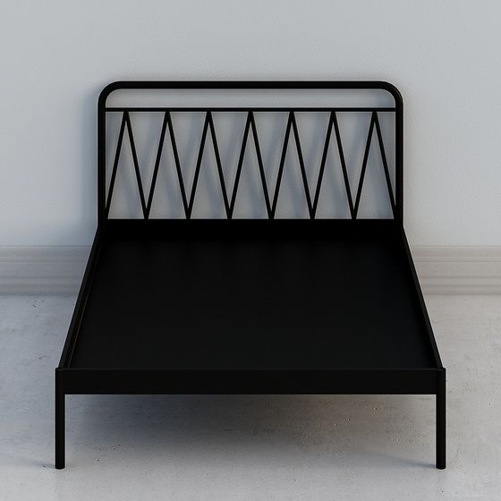 Stylish Minimalist Bed Frame 3D model