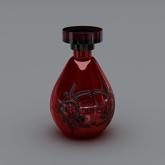 Elegant Low-Polygon Perfume Bottle 3D model