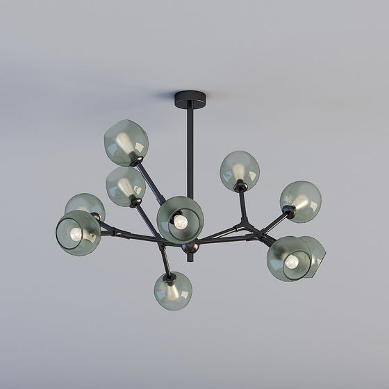 Elegant Low-Polygon Chandelier 3D model