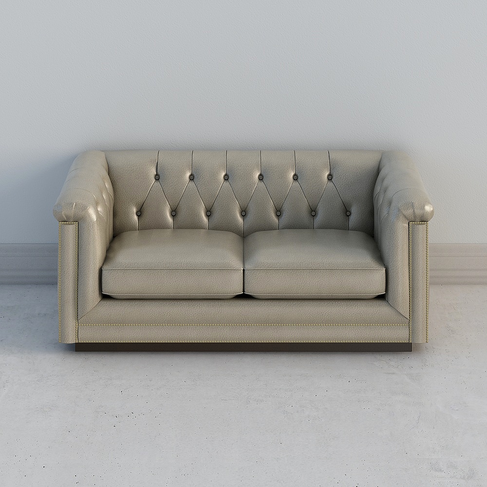 Gisele Leather Double Sofa