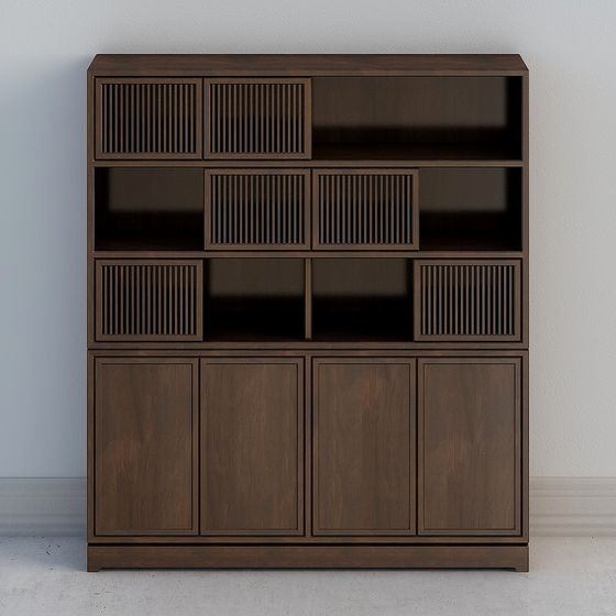 Sophisticated Urban Bookshelf 3D model for Creative Spaces