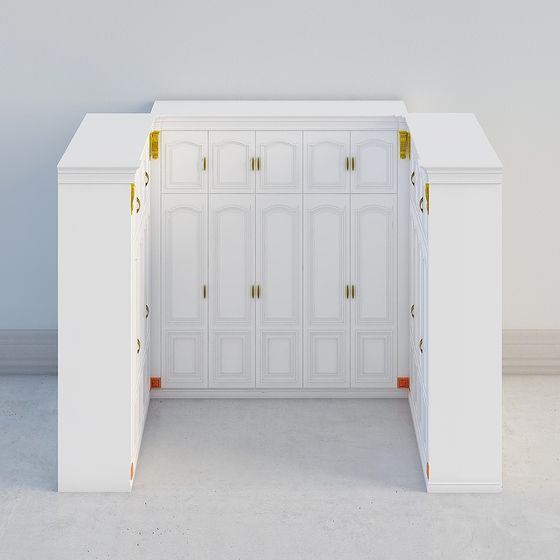 Elegant Wardrobe 3D model for Modern Interiors