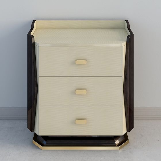 Art Deco Nightstand 3D Model for Vintage Interiors