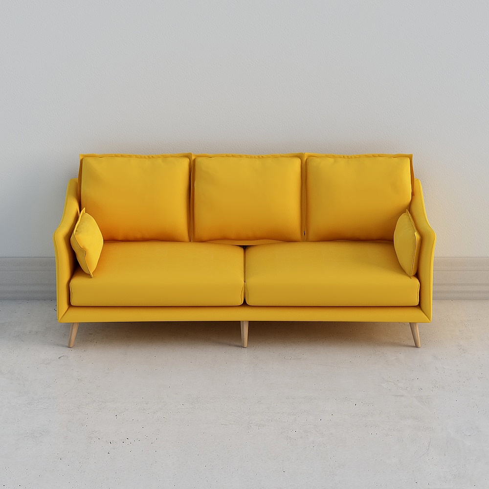 Fabric sofa chair three-person seat (1)