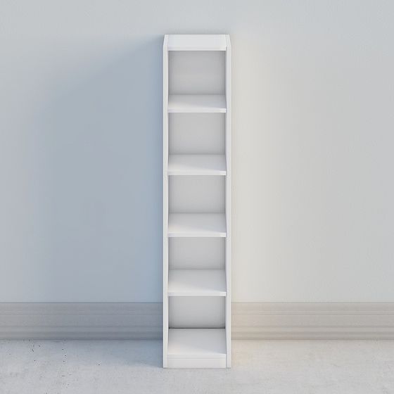Minimalist 3D Bookshelf Model for Modern Interiors