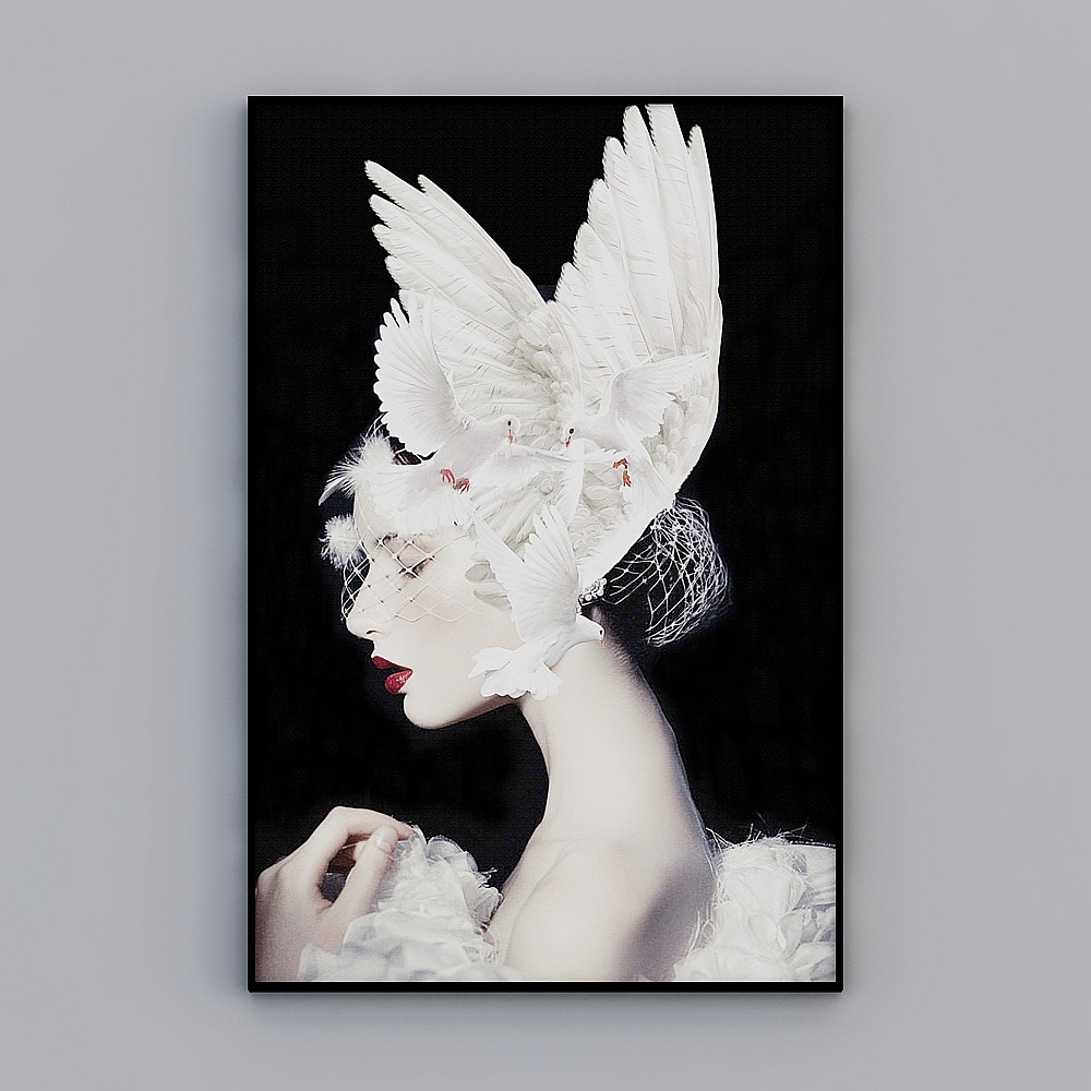 Bellezza surreale post-moderna di arte del corpo Pittura decorativa della colomba di Jinping