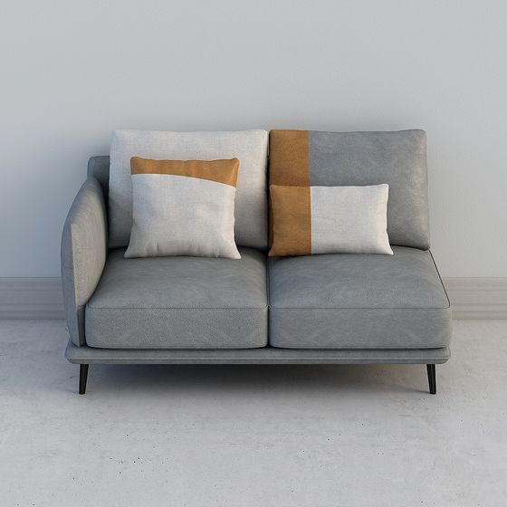 Elegant Modern Minimalist Sofa 3D model