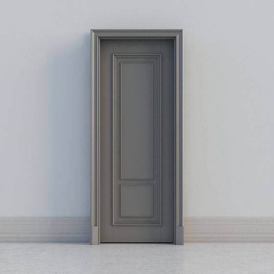 Classic Wooden Door 3D model in Minimalist Design