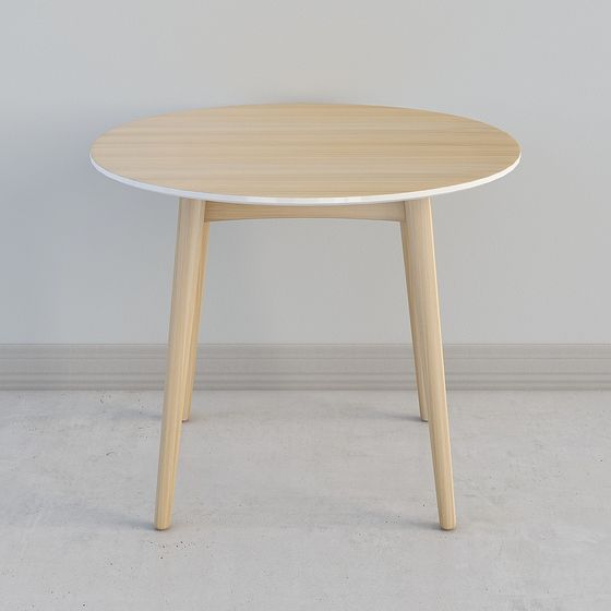 Stylish Low-Polygon Round Table 3D model
