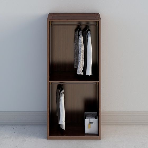 Stylish Minimalist Wardrobe 3D model