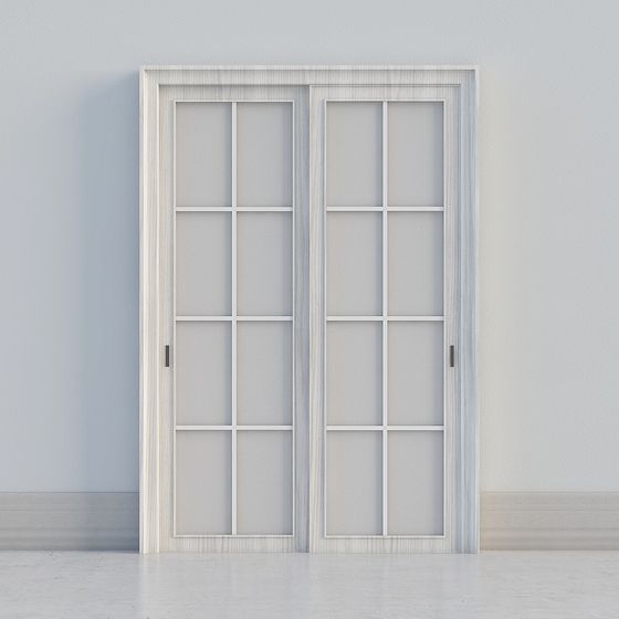 Modern Glass Sliding Door 3D model