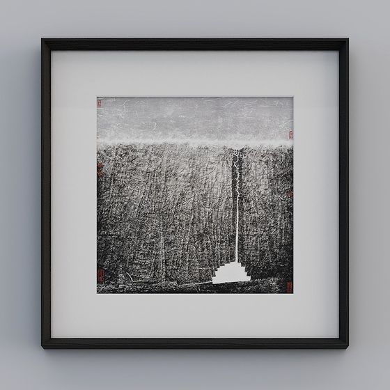 Ink Wash Waterfall 3D Model